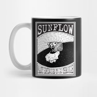 sunflow illustration skull Mug